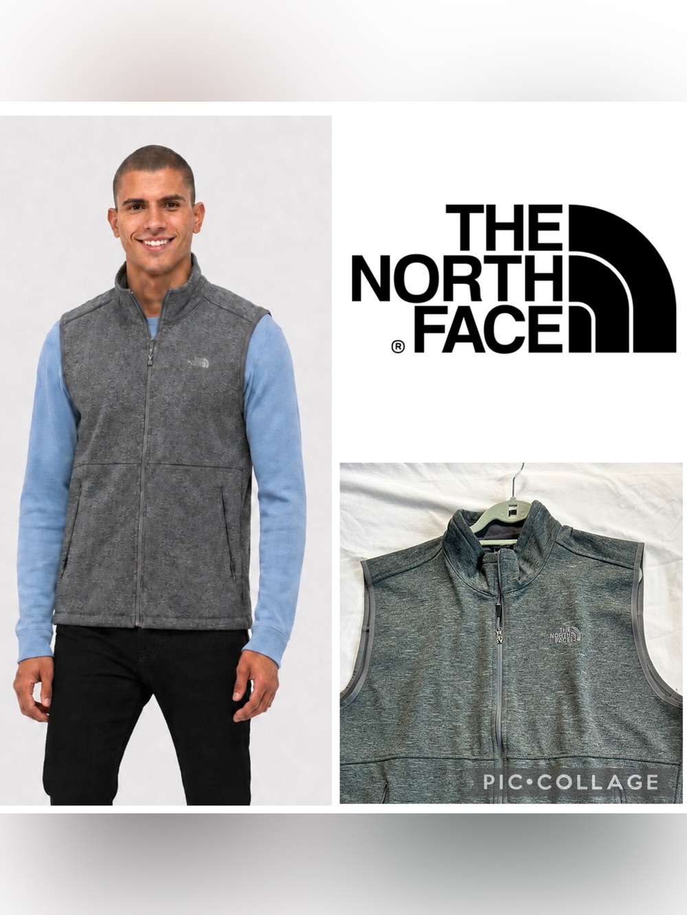 The North Face XXL Vest Mens Gray WindWall Softshell Full Zip